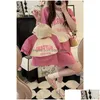 Family Matching Outfits Mother And Daughter Clothing Baby Girls Two Piece Set Summer Skirt Women 2 Sets Korean Style Mommy Me Drop D Dhyhf