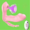 Erwachsene Massagegeräte 3in 1 Frauen039S Dildo Saugbibrator Sexspielzeug für Höschen tragbare Analperlen Plug Vagina weibliche Vibratoren2942515