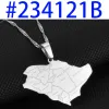 Saudi Arabia Map With Cities Name 14k Yellow Gold Pendant Necklaces Charm Saudi Jewelry for Gold/Silver Color