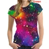 Женские футболки 2024, модные для взрослых, рубашка с принтом «Звездное небо и галактика», 3d женские пуловеры, толстовки