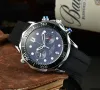 OMG WIST WATCHES MEN MENS Watches Kalendarz Data Pełna funkcja Wszystkie wybieranie kwarcowego kwarc luksusowa marka chronograph zegar gumka gumowa