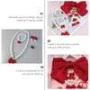 Ketting Oorbellen Set 1 Set/7 stuks Modieuze kindersieraden Mooie armband Haarspeld Vingerring