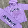 Örümcek Hoodie Mens Hoodies Sweatshirt Mor SP5der 555555 2023SS Kazak erkek kadınlar genç haydut örümcek web yıldız mektubu 103c jmbf 1v14