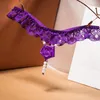 Vrouwen Slipje Erotisch Kant Parels String Verleiding Vrouwen Sexy Open Kruis Perspectief G-string Nachtkleding Lingerie Ondergoed