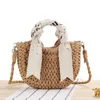 Designer Bolsa de praia Raffia Bolsa de crochê de crochê clássica bolsa de compras feminina bolsa de grande capacidade para mulheres sacos de balde