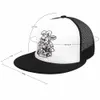 Casquette de baseball en caoutchouc plat pour adulte personnalisée Motif HD découpé Forme plate Sensation de hanche Taille réglable Crème solaire mode Polyester + nylon + coton 98g noir