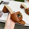 Ladies High Heel Sandals Classic Fashion Designer Summer Elegant Mature Women Slippers Size 35-42