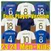 2023 2024 MAILLOT DE FEAT SOOCCER JERSEYS LYONNAIS CACERET TOLISSO JEFFINHO OL AOUAR TAGLIAFICO FANS PLAYER FOOLBLION SHIRTS 23 24 TRAORE SARR MAN LYON KIDS KITS