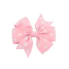 Hårtillbehör Polka Dot Grosgrain Ribbon Bow Alligator Pin For Kids Girls Handmade Diy Hairpins Clip Headwear Children Accessorises