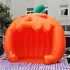 Tenda da palcoscenico arancione a forma di zucca gonfiabile personalizzata per pubblicità esterna all'ingrosso da 6 mH 19,7 piedi per la decorazione di Halloween