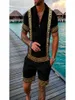 Luksusowe męskie set Polo Summer Vintage Tracksuit swobodny stylowy strój męski garnitur w stylu Hawajs