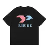 Robe de niche de Los Angeles, T-shirt à manches courtes, ample et à la mode, avec Rhude Star