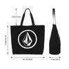 Shopping Bags Custom Volcoms Surfboard Skate Canvas Women Durable Big Capacity Groceries Shopper Tote
