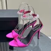 Verão sandálias de salto alto gladiador feminino luxo strass tornozelo cinta sapatos de festa feminino sandálias stiletto mulher sandalias mujer