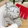 2024 New Romanals Mens Ronde de set with diamonds Watches Men Ceramic Bezel Classic 41mm Luxury Tank Watch Automatic Mechanical Motioner Designer Wristwatche