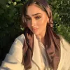 Schals Einfarbig Kopftuch Blcak Quadrat 90 Seide Foulard Satin Bandana Cheveux Halstuch Hijab Accessoires für Frau Haar2459