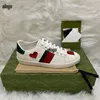 Designer casual schoenen Bee Ace sneakers lage heren damesschoenen top hoge kwaliteit tijger geborduurd zwart wit groene strepen wandelschoenen