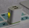 Светодиодное настенное зарядное устройство с двойной USB-подсветкой, домашнее зарядное устройство для путешествий, адаптер питания переменного тока, вилка европейского стандарта, США для iPhone, Samsung, LG, HTC, зарядное устройство для телефона