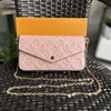 Women Messenger Leather handbag Evening Bag Original box high quality flower checkers date code serial number embossed patterns