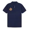 Men's Polos Summer Cotton Lapel Short Sleeve Big Horse Label And Three Embroidery POIO Shirt