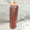 Designer podwójna warstwa 710 ml miseczka na wodę o dużej pojemności stali nierdzewnej Kolorowe lodowe kubki z słomką
