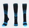 VStriped Genou Haute Compression Chaussettes Hommes Femmes Sport Coton Chaussettes Fit Athlétique Course Infirmières Vol Voyage Récupération Bas Sous-Vêtements ZZ