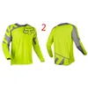 3NGA T-shirts pour hommes Fox Speed Decent Chemise de cyclisme de cross-country Combinaison de course de moto de montagne pour hommes T-shirt à manches longues respirant à séchage rapide