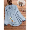 Women's Blouses Fashion Cotton Linen Shirt Button Up Women Shirts White S-5XL Oversized Casual Loose Tops Rollable Sleeve Top Blusa
