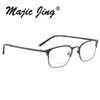 Okulary przeciwsłoneczne ramy Magic Jing Stal nierdzewna recepty na receptę Rx Optyczne okulary o krótkowzroczności Pełne obręcze F3102