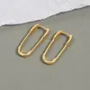 Boucles d'oreilles créoles en argent Sterling 925, couleur or, bijoux tendance pour femmes et filles, accessoires de fête simples, forme de trombone