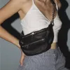 Midjepåsar kvinnor Fanny Pack Brand Designer Belt Bag Chain Black Crossbody Messenger Cool Simple Chest255W