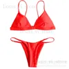 Swimwear féminin Nouveau bikini 2021 Nouvelle femme Split Color Color Swimsuit Bikini T240222