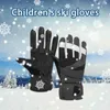 Gants de cyclisme pour enfants, coupe-vent, imperméables, pour ski, snowboard, épais, chauds, hiver, mitaines pour tout-petits