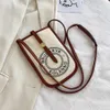 Femmes minimaliste toile étui de téléphone portable sac à bandoulière filles petit sac à bandoulière décontracté concepteur porte-carte portefeuille Cross Body263T