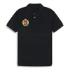 Men's Polos Summer Cotton Lapel Short Sleeve Big Horse Label And Three Embroidery POIO Shirt