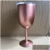 Thermoses 10 Colors Double Walls Goblet 304 Stainless Steel Wine Glass With Lids Insation Bottle Mug Creative Gift Dhs Drop Delivery Dhplg