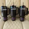 Stanleness Chocolate Gold 40oz Quencher H20 Mugs tasses Camping Travel Car tasse en acier inoxydable gobelers