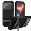 Utomhussport Aluminiumlegering Telefonfodral för iPhone 15 Pro Max Samsung Galaxy S23 S22 S24 Ultra Full skyddande metallfästsskal som stöder trådlös laddning