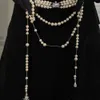 女性のための惑星ネックレスデザイナーネックレスVivienen Luxury Jewelry Viviane Westwood S 3層の女性のための壊れた真珠ネックレス非対称の長い水滴