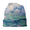 Beralar Su zambakları Claude Monet Bonnet Şapkaları Örme Şapka Hip Hop Sonbahar Kış Dış Mekan Kafa Beanes Unisex Sıcak Çift Kullanım Kapakları