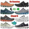 أحذية مصممة للرجال على X Cloud Running Shoes White Black Aloe Rom
