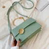 Matcha Green PU Leather Chain Design Crossbody Bags Women Small Chain Handbag Small Bag Hand Bag Ladies Evening Bags257D