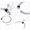 Ketting Oorbellen Set 2 stuks Hart Sleutel Hanger Rvs Slot Armband Mode Paar Sieraden Voor Vrouwen Mannen DropShip