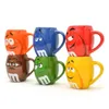 MM Beans Mugs Coffee Coups و Mugs Cartoon Cartoon Spity Expression Truckware Drinkware Gift T200104218A