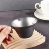Cafeteras de acero inoxidable, taza medidora de Espresso con mango, boquilla en forma de V, accesorios profesionales de cocina para el hogar