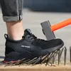 Säkerhetsskor med ståltåkapsel Anti-Smash Men Sneakers Light Puncture-Profoverable Drop 240220