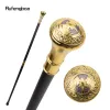 Golden Phoenix Totem Rölyef Yürüyüş Bastonu Baston Bastonu Stick Beyefendi Lüks Crosier Knob Baltası 93cm