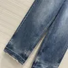 Calças femininas bonitas e elegantes de cintura alta e pernas largas jeans retos