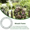 Decorative Flowers 4pcs 16inch Valentines Home Door Festival Decor Wire Wreath Frame Garden Metal Ring Round DIY Craft Art Outdoor Durable