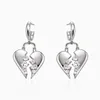 Boucles d'oreilles pendantes Huitan Y2K Style amour séparé pour femmes couleur argent Design de mode vêtements quotidiens accessoires pour filles bijoux modernes